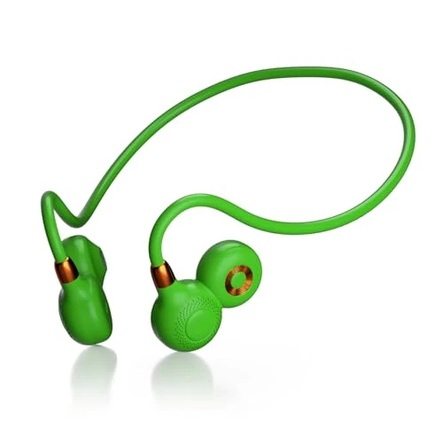 Ortizan Open Ear Headphones Wireless Bluetooth 5.3 Sports Earbuds, Air Conduction, Premium Sound, IPX6 Waterproof, Clear Call, 19g Lightweight, Wireless Ear Buds for Fitness Workout Running Green