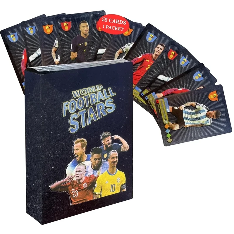 2026-27 Playing Soccer Cards | 55 Unique Cards for Soccer Players | Unforgettable Moment for Friends, Siblings & Soccer Fans | Printed on Premium Paper – Black - Not Original