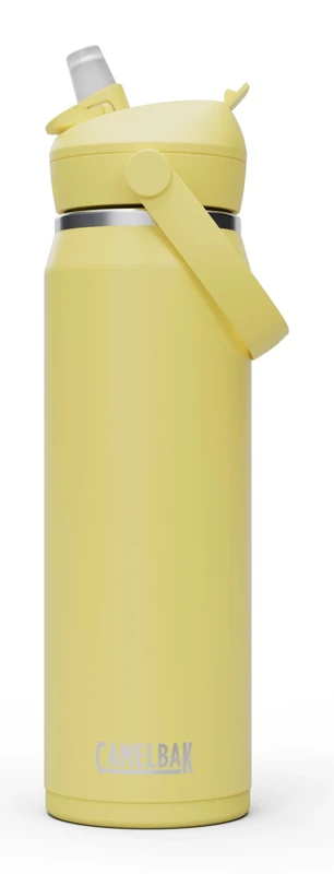 CamelBak Thrive Flip Straw Insulated Stainless Steel Water Bottle Yellow Bloom, 25oz - Image 1