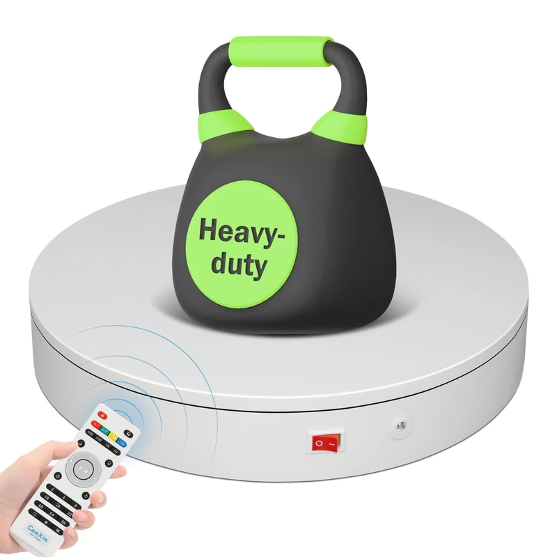 7.9In Remote Motorized Electric Turntable Rotating Display Stand Spinning Rotating Platform 360 Photography Turntable lazy susan base giratoria para for Photography,Display(Load Range:40~100lbs)