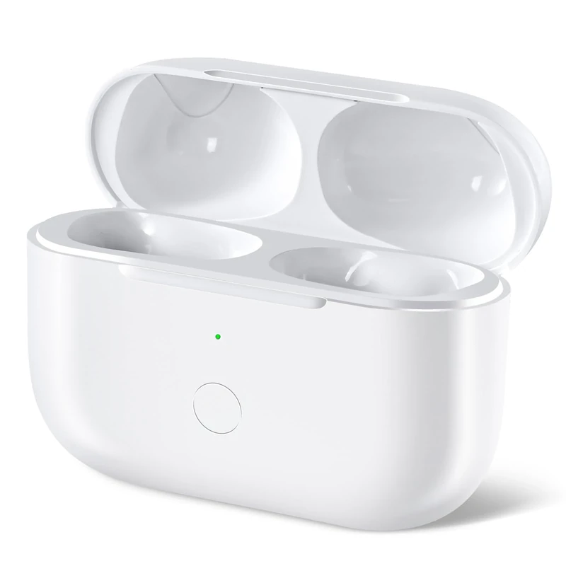 Wireless Charging Case Compatible with AirPod Pro 1st & 2nd Generation, Air Pod Pro 1 2 Charger Case Replacement with Bluetooth Pairing Sync Button, No Earbuds,White