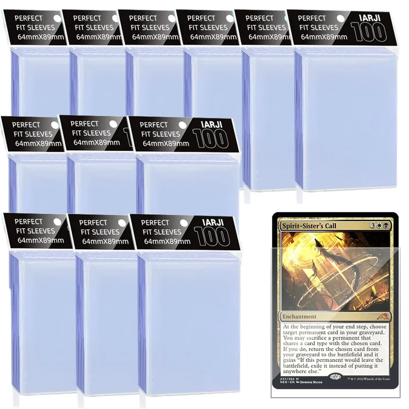 1200ct Perfect Fit Sleeves, Perfect Fit Card Sleeves, Inner Sleeves MTG, Exact Fits Sleeve for Double-Sleeving, High Clarity Trading Card Sleeve for PKM, TCG, Gaming Cards
