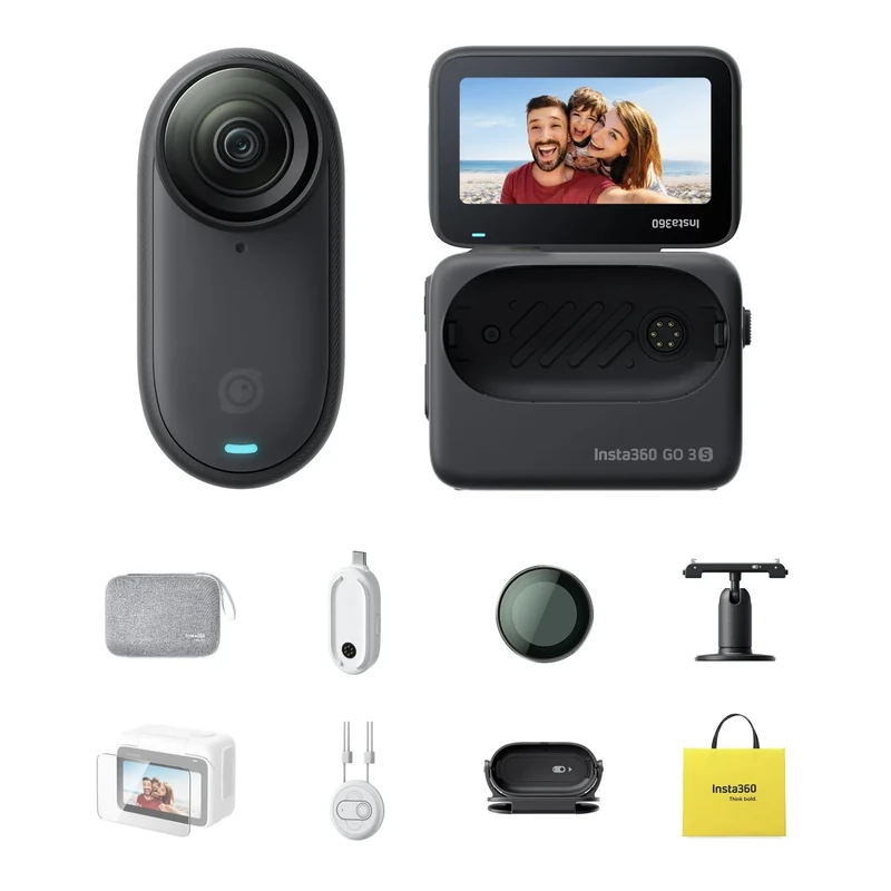 Insta360 GO 3S Bundle 64GB - 4K Tiny Waterproof Camera, 140min Battery