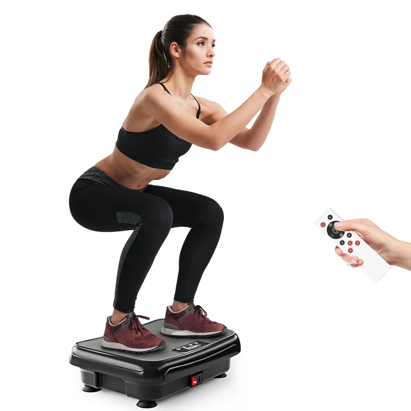 TISSCARE Vibration Plate Exercise Machine Mini Vibrating Plates for Lymphatic Drainage and Weight Loss, 400Lbs Capacity Full Body Power Shake Workout Platform for Home Cardio Fitness