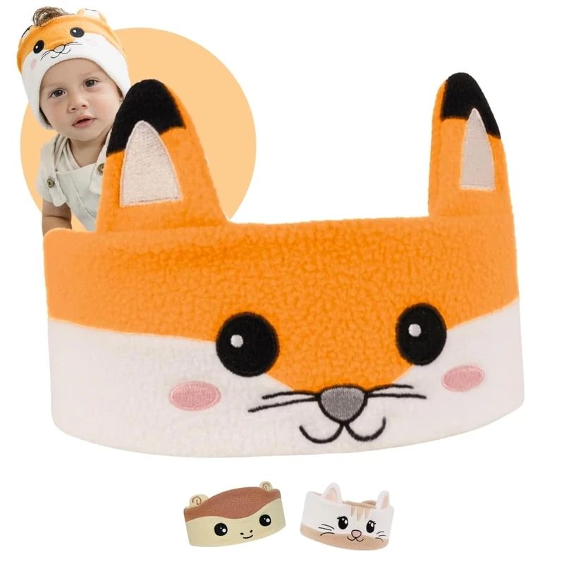 Bandou 2.0 - Original Toddler & Kids Headphones - Bluetooth Wireless & Wired Headband - Comfortable Fit - Safe Volume Limited - Adjustable for Travel, Learning, and Sleep (Rusty The Fox)