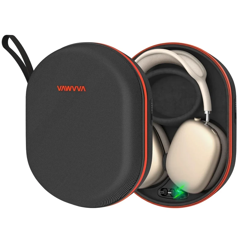 Charging Case for AirPods Max 1 & 2 - Travel Headphone Charger with Magnetic Connectors, Auto Sleep Mode, 5000mAh Battery