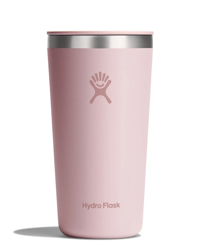 Hydro Flask All Around Tumbler Press-in Lid, Insulated Travel Mug, Stainless Steel Coffee Cup 20 Oz Trillium Pink