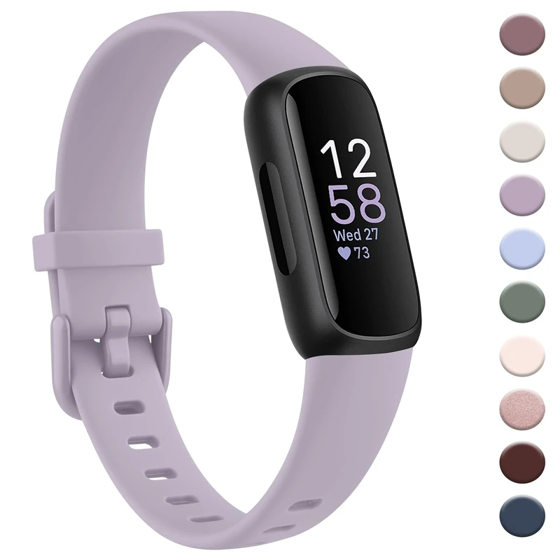 AK Band Compatible with Fitbit Inspire 3 Bands for Women Men, Adjustable Replacement Sport Wristbands Straps for Fitbit Inspire 3 Fitness Tracker (Light Purple)