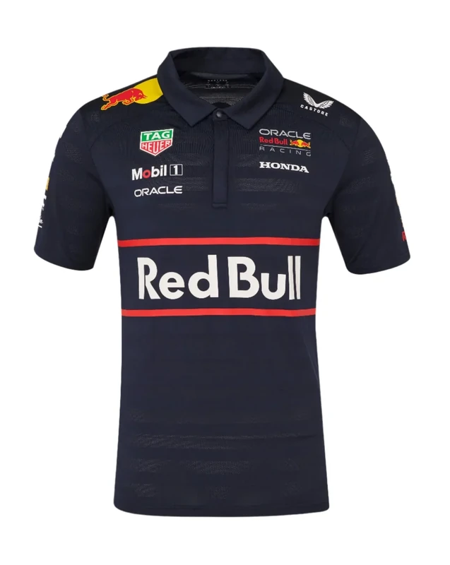 Castore Red Bull Racing F1 Men's 2025 Team Polo Shirt (3XL) Navy - Image 1