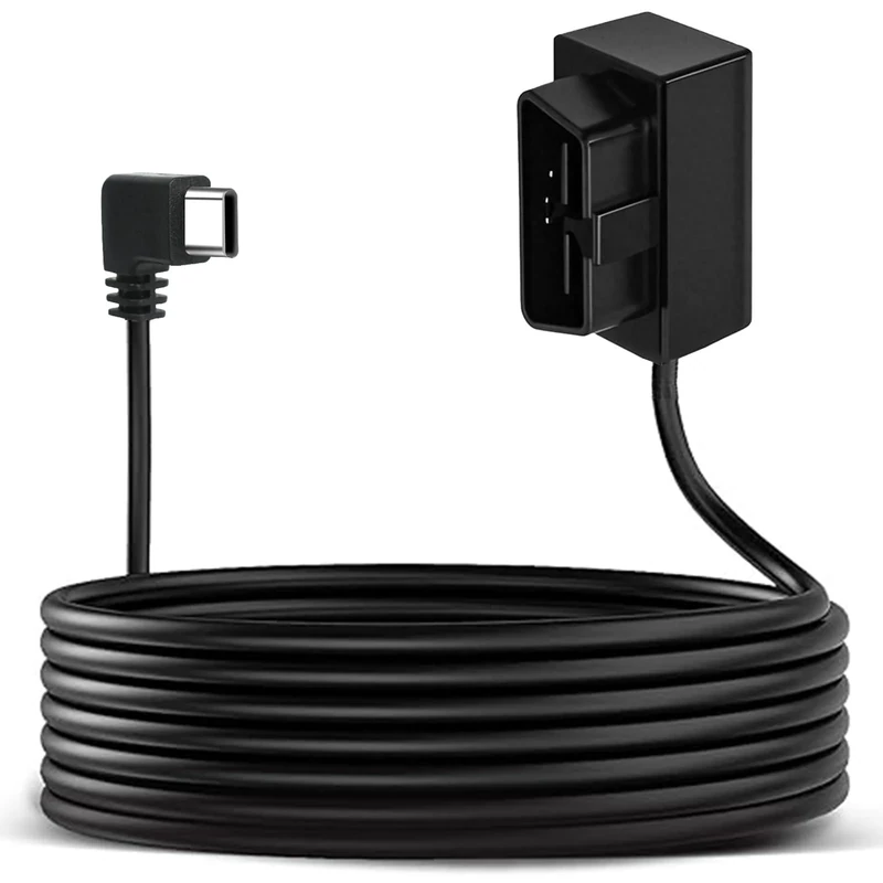 Suplogico Dash Cam Kit - OBD to USB-C, 11.6V Auto-cutoff, 24h Parking