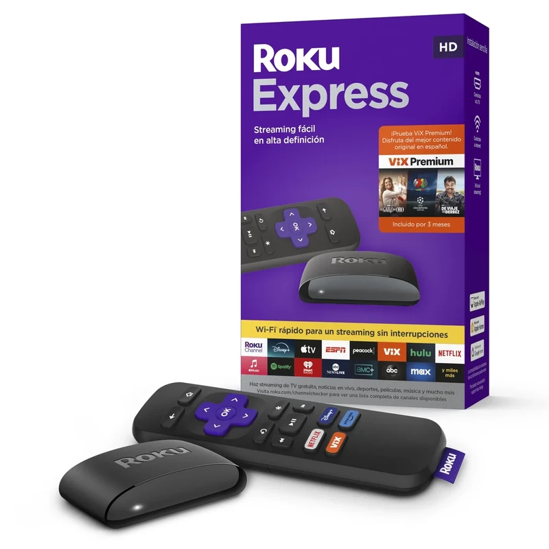 Roku Express HD Streaming Device - VIX Premium Spanish Edition