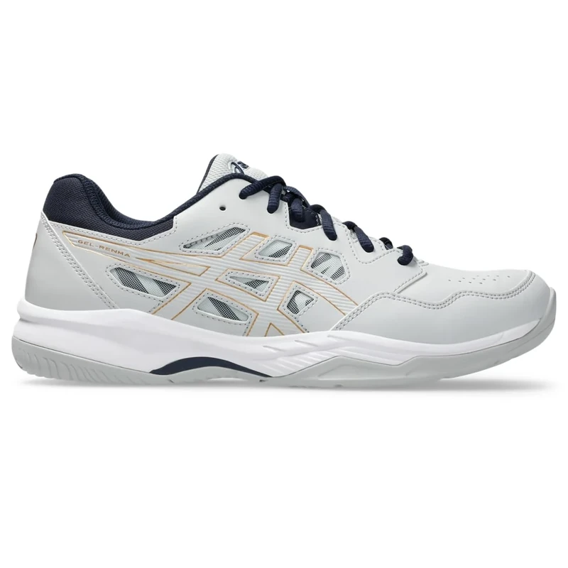 ASICS Men's Gel-RENMA Pickleball Shoes, 6.5, Concrete/Pure Gold