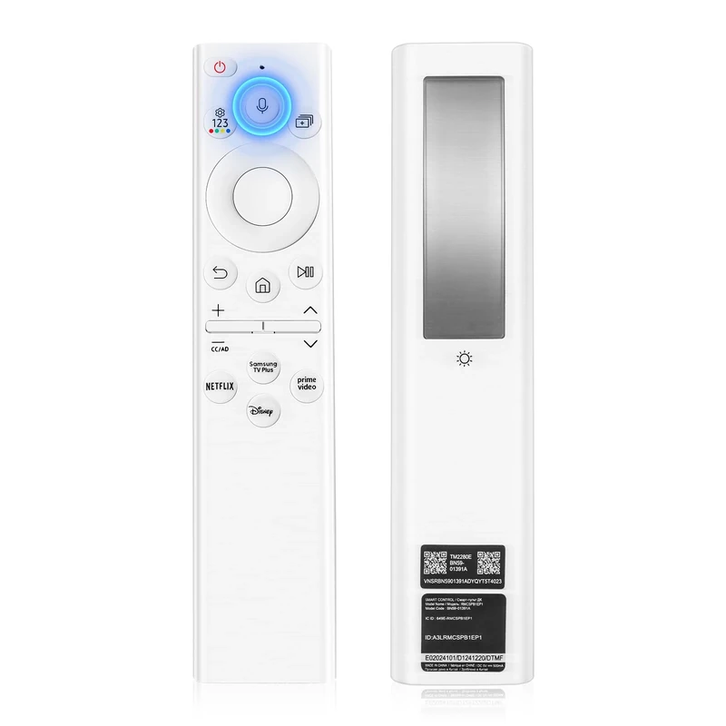 BN59-01432A TM2360E Solar Voice Remote for Samsung Frame TV Remote Replacement with Voice Search, Apps and Solar Charging for Samsung Neo QLED Smart 4K Ultra HD TV, 4 Shortcut Buttons