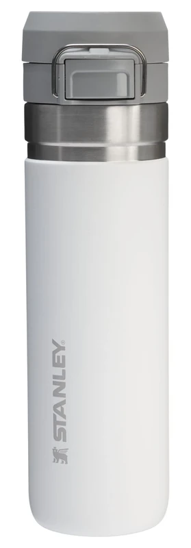 Stanley Quick Flip GO Water Bottle 24 oz | Push Button Lid | Leakproof and Packable for Travel and Sports | Insulated Stainless Steel | BPA-Free | Frost