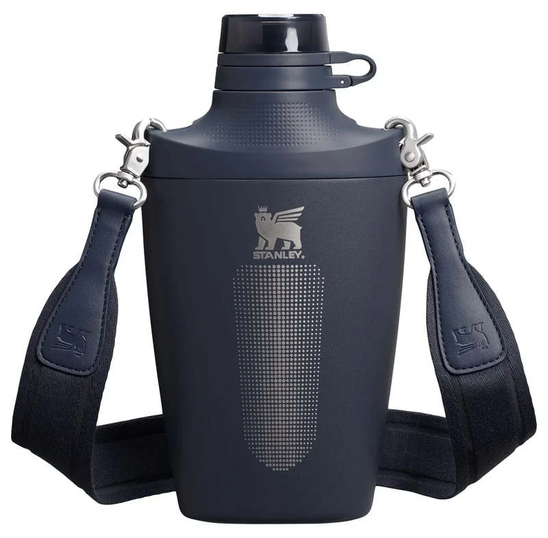 Stanley Cross Bottle | 23 oz Travel Bottle with Jacquard Strap | Leakproof Tritan Lid with Removable Straw | Insulated Stainless Steel Canteen | BPA-Free | Twilight