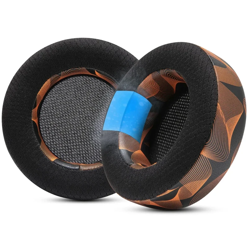 WC Freeze Virtuoso - Hybrid Fabric Cooling Gel Replacement Earpads for Corsair Virtuoso Gaming Headset, Made by Wicked Cushions, Improved Durability, Thickness and Sound Isolation | Kinetic Wave - Image 1