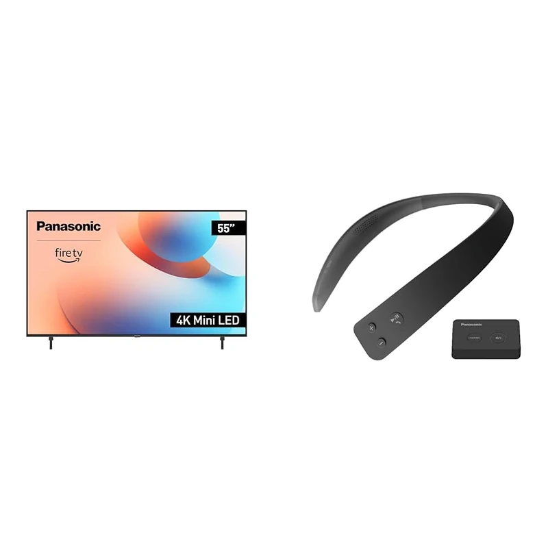 Panasonic 55" 4K Mini LED Smart TV with Neck Speaker, Hands-Free Calling, 144Hz Refresh Rate