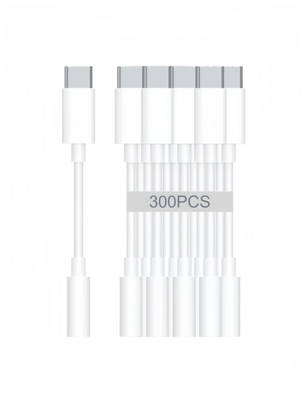 phoie USB-C to 3.5mm HiFi Adapter 300-Pack - iPhone 17, Galaxy S25