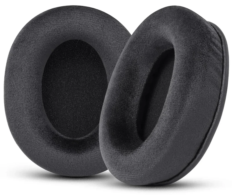 GVOEARS Replacement Earpads for Audio Technica ATH M50X / M50BT / M40X / M30, HyperX Cloud & Alpha, Steelseries Arctis, Sony MDR-7506 Series & More, Extra Velour Thicker, Softer Memory Foam | (Black)