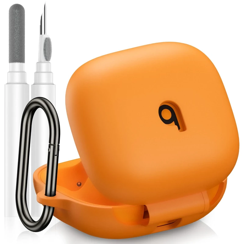 LDSXAY Orange Silicone Case for Beats Powerbeats Pro 2- Shock Carabiner