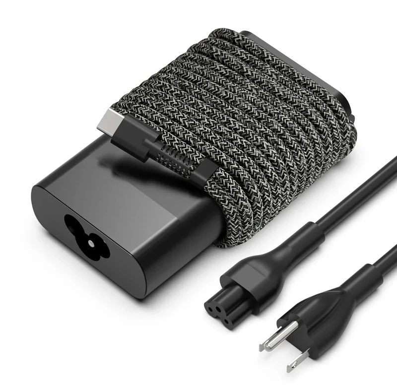 QIOUZW 65W USB-C Slim Laptop Charger - HP Spectre, Elitebook, Envy