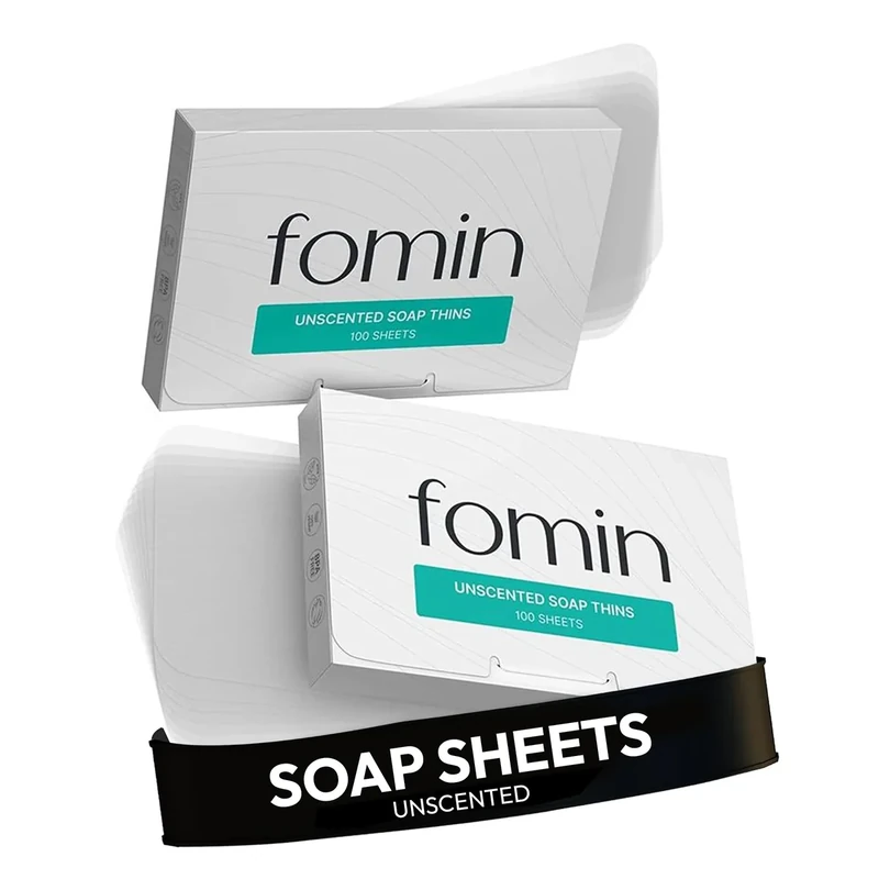 FOMIN - Antibacterial Paper Soap Sheets Tin for Traveling - Portable Travel Hand Soap Sheets, Dissolvable Mini Camping Hand Soap for Hand Washing (1, Extra 2)