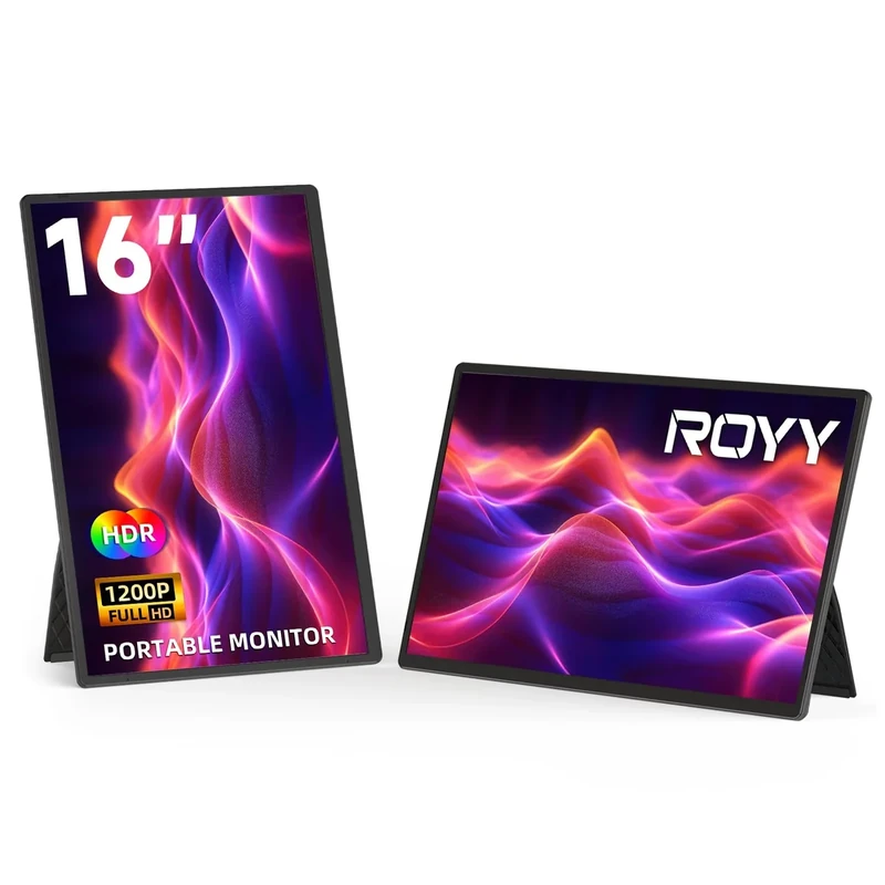ROYY 16" Portable Monitor 1920x1200 IPS USB-C HDMI HDR Display