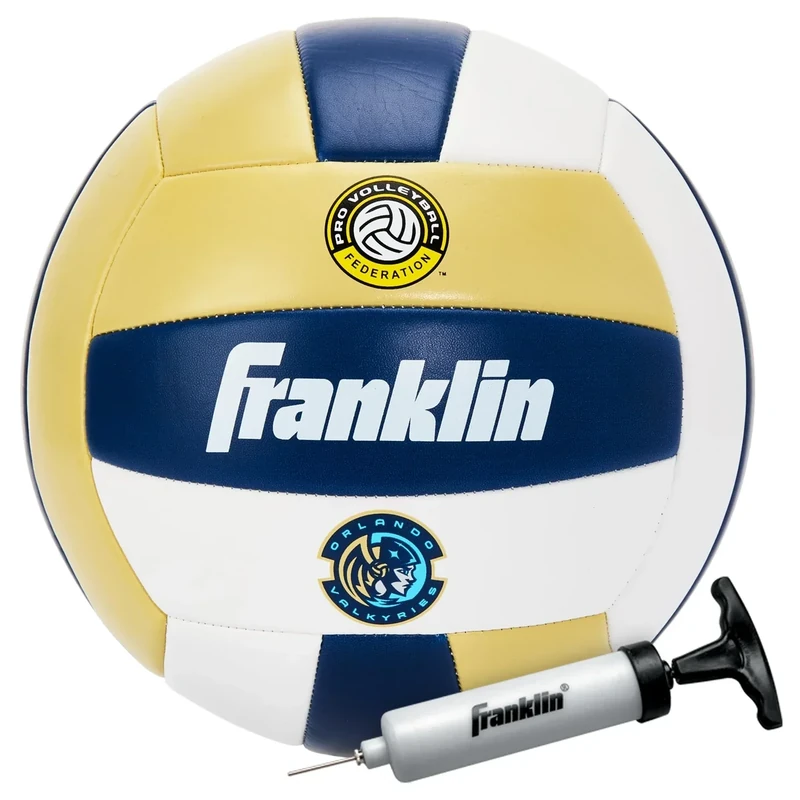 Franklin Sports Orlando Valkyries PVF Official Size Volleyball - Regulation Weight - 18 Panel - Team Logo - Adult & Kids - Indoor/Outdoor - 1 Pack