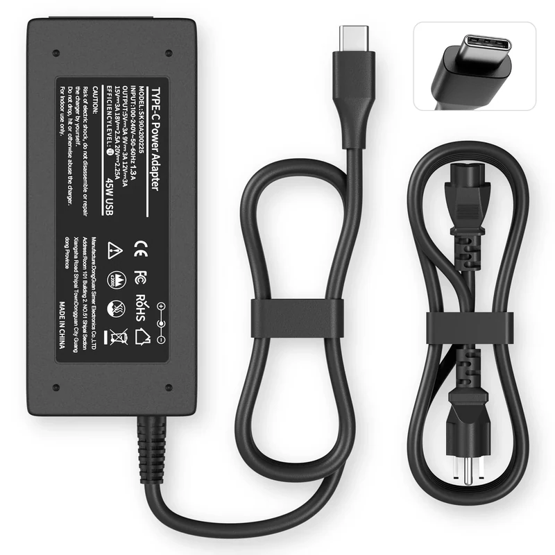 INEXEWOC 45W USB-C Laptop Charger - Works with HP, Lenovo, Dell, Acer