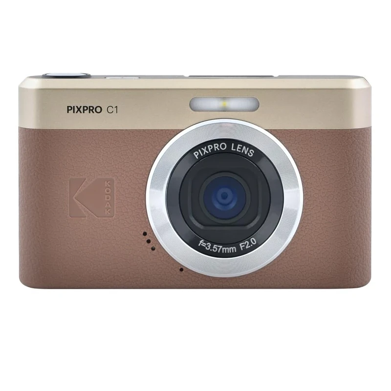 KODAK PIXPRO C1 13MP - 4X Zoom, 2.8" Tilt LCD, 1080P Video, Brown - Image 1