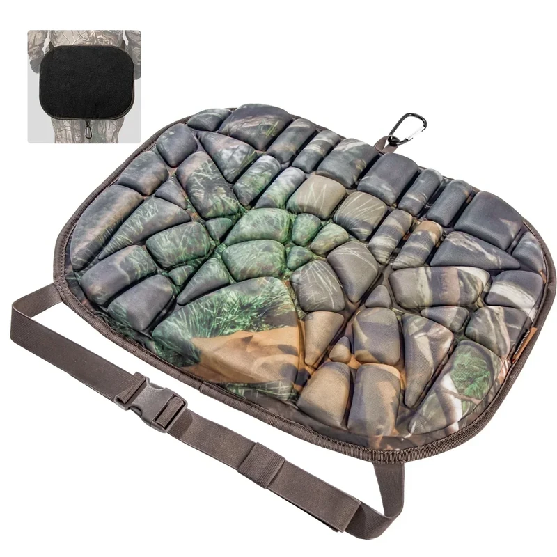 BLISSWILL Hunting seat Cushion，Stadium Cushion，100% Memory Foam Silent Lightweight for Camping, Hunting, Fishing，Camping，Outdoor（New Leaf Camouflage）