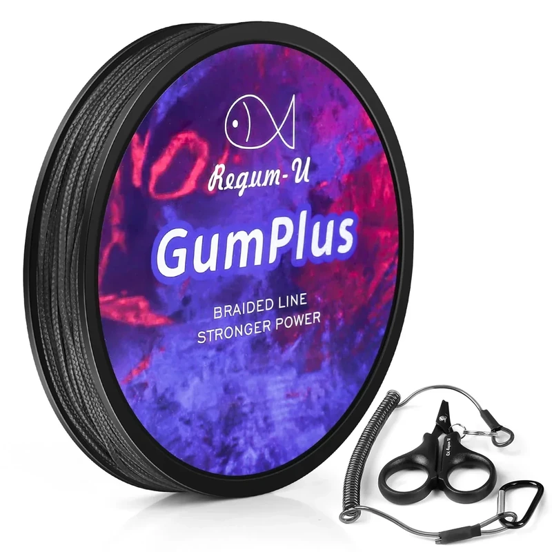 GumPlus 8X Stealth Braided Fishing Line 150 Yards / 10 LB Abrasion Resistant Superline Zero Stretch & Smaller Diameter Confuse & Catch Big Fish Better in Saltwater & Freshwater (Blackish Green)