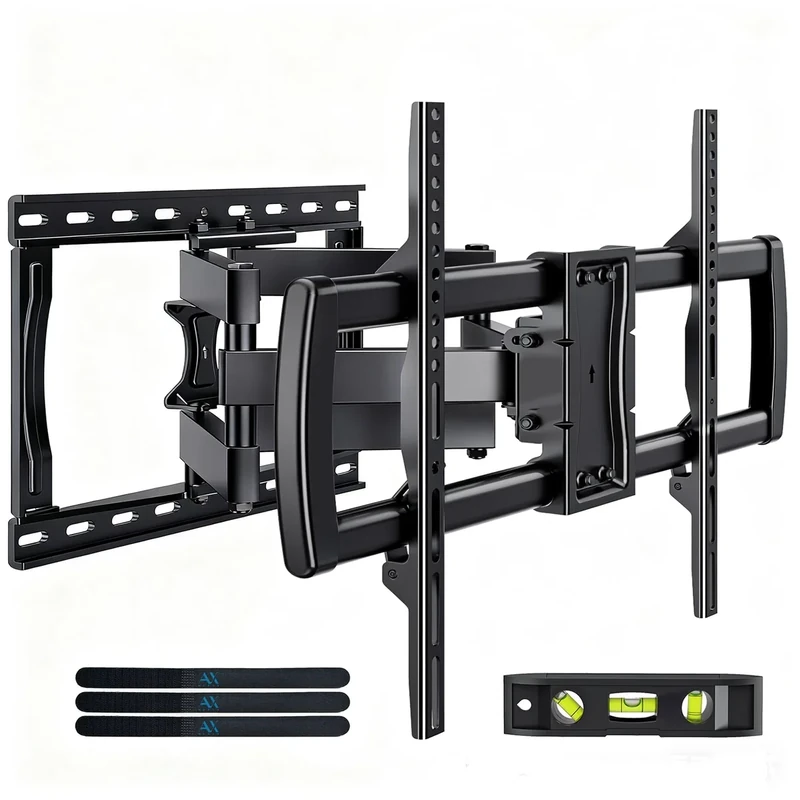 AX WABER Full Motion TV Wall Mount - 32-85" TVs, Dual Arms, 132lb