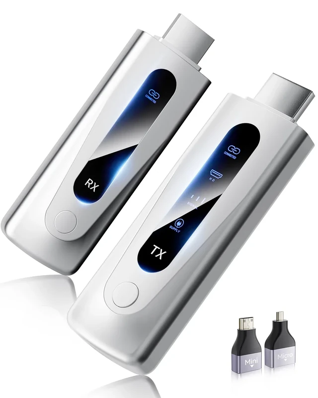 BRAIDOL 2025 Wireless HDMI Kit - 328ft (100m) 4K/1080P 5G+2.4G Plug&Play