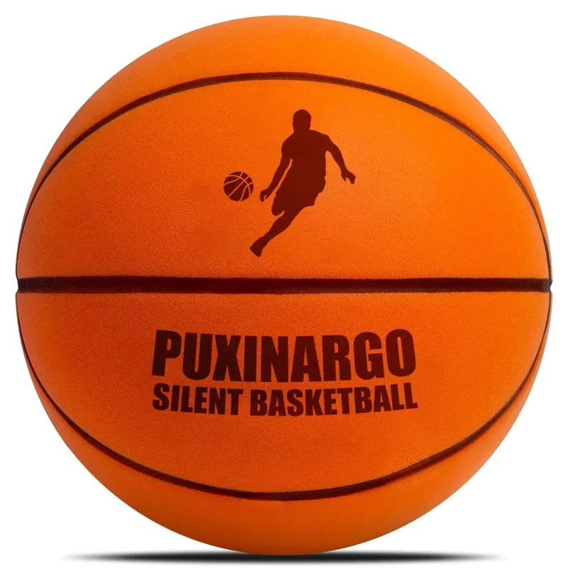 Silent Basketball Size 7 (29.5") Upgrade Dribble Dream Si-Lent BasketBall, Foam Basket-ball No Noise, Quiet Basket-Ball Dribbling Indoor, Training Ball for Indoor Activities, Gift for Youth (Orange2)