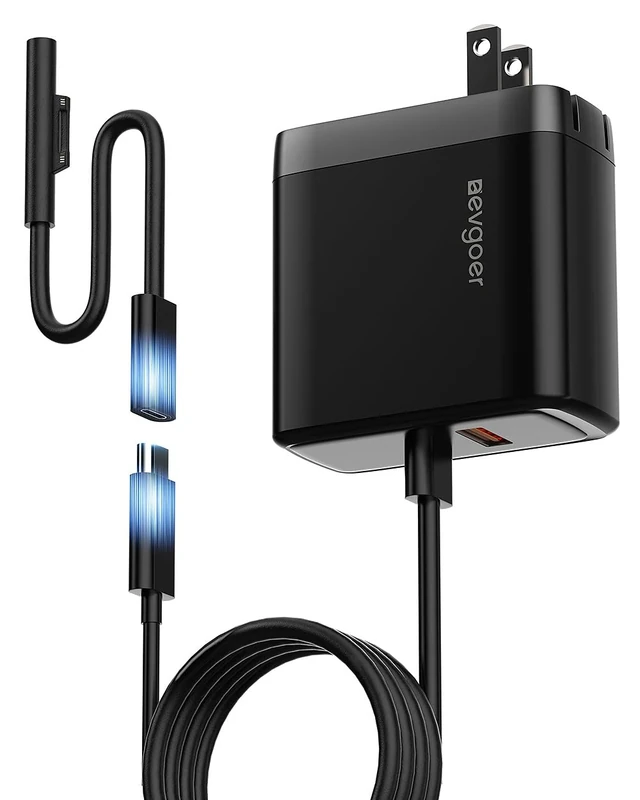 EG evgoer 65W Surface Pro Charger - Universal for Surface 3-12 & USB-C