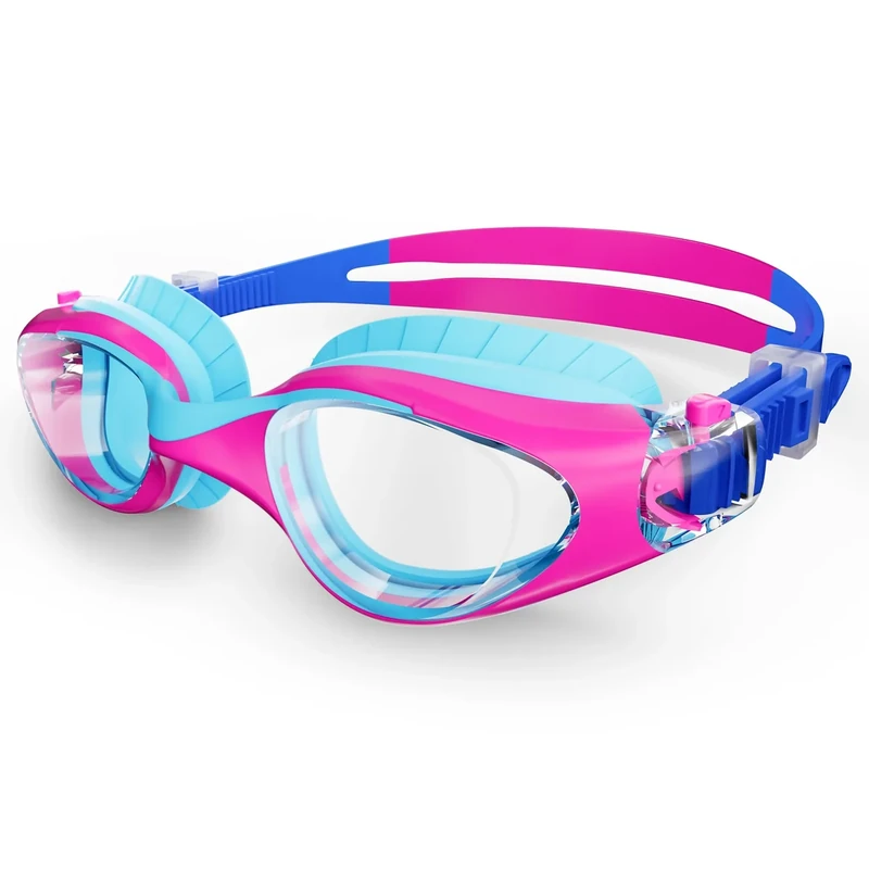 HIGAHY Swim Goggles for Kids 6-14, Anti-Fog UV Protection Clear Swimming Goggles, Leakproof Pool Swim Goggles for Boys Girls