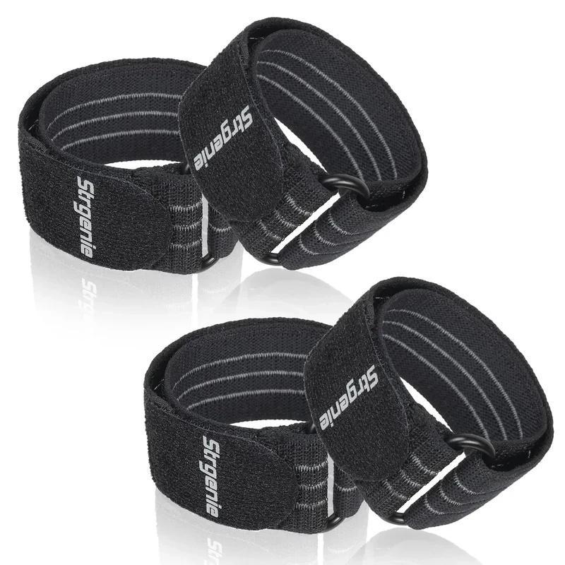 Strgenie Elastic Ankle Straps, Cowboy Boot Straps, Adjustable Elastic Pant Leg Straps for Biking, Fishing, Hiking, Wading etc.