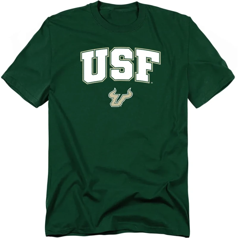 LOGOVISION University of South Florida Arch Logo Unisex Adult T Shirt, Hunter Green, 5X-Large