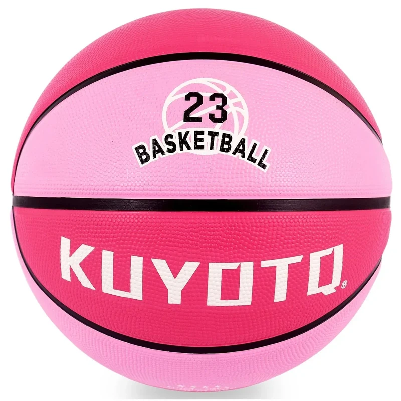KUYOTQ Kids Youth Size 4 Basketball 25.5" Premium Rubber Outdoor Youth Indoor Outdoor for Boys Girls Teen Game Pink Basketball Gifts (Deflated)