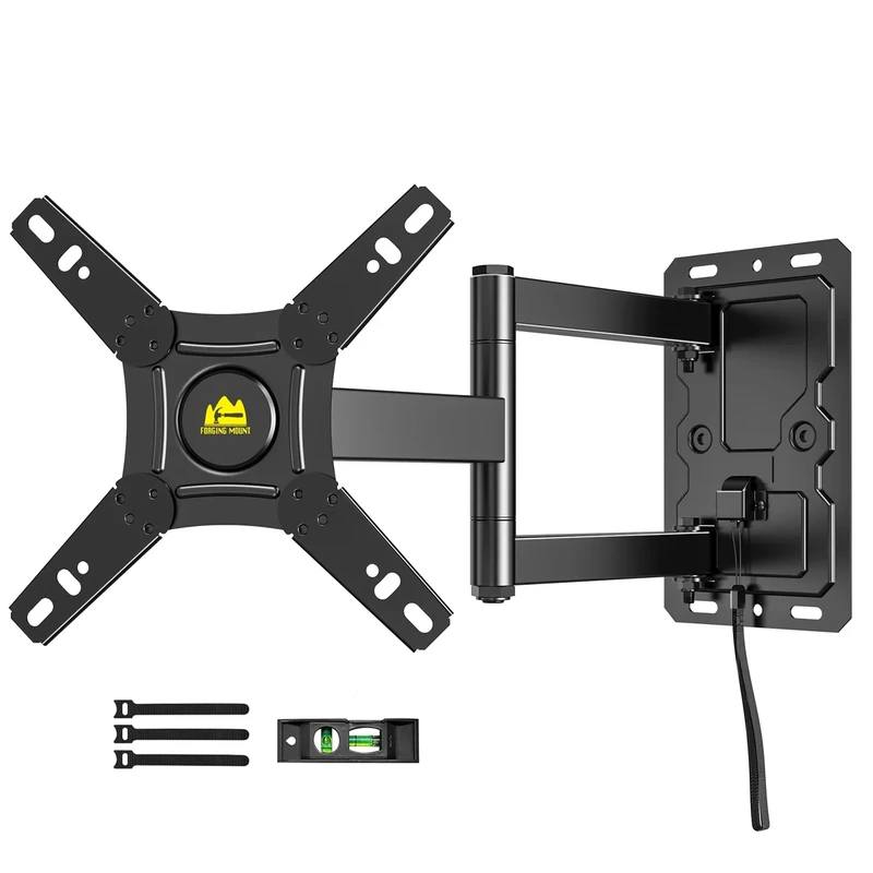 FORGING MOUNT Lockable RV TV Mount Portrait TV Wall Mount with Landscape to Portrait for 13–43" TVs & Monitors, Full Motion Wall Mount for Camper,RV,Motorhome,Trailer,Boat,Truck VESA 200x200mm