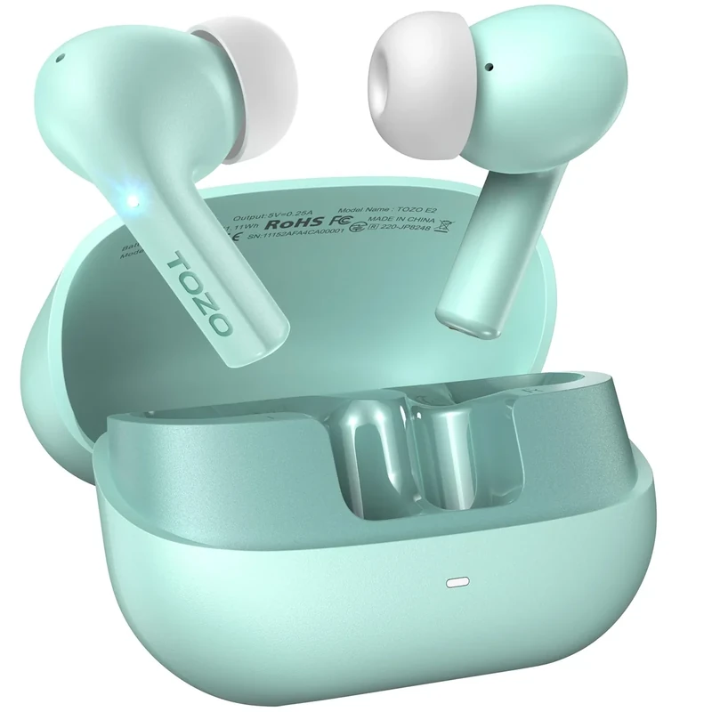 TOZO E2 Earbuds - 10mm Drivers, 30h Playtime, Bluetooth 5.3
