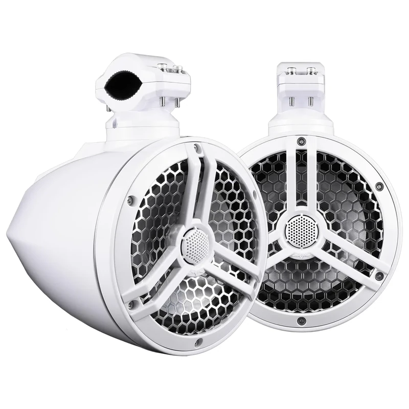 Skar Audio SK65M-TWR 6.5" 2-Way Marine Full Range 320 Watt Coaxial Tower Speakers, Pair (White)