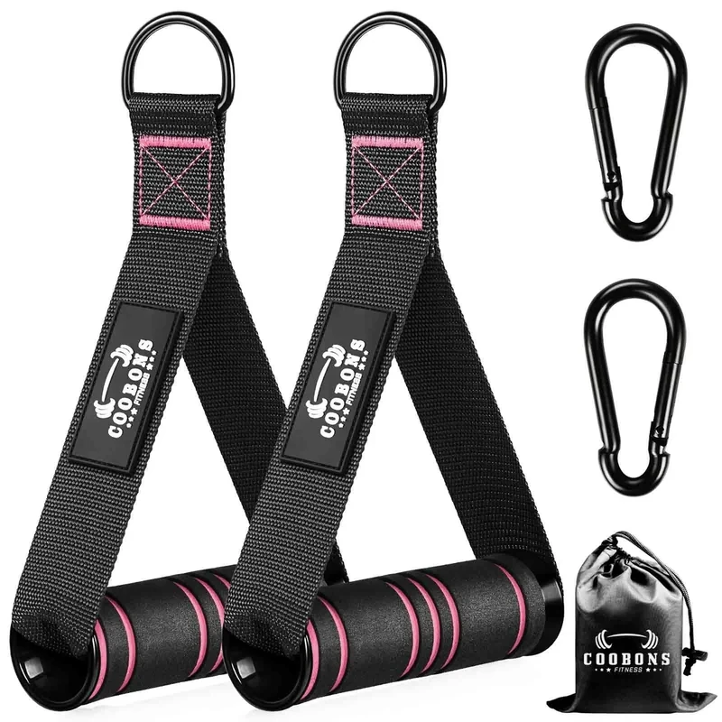Heavy Duty Exercise Handles, Gym Cable Handles for Cable Machine Attachments, D Handle Cable Attachments, Handles for Resistance Bands, Workout Accessories, Fitness Equipment for Home Gym