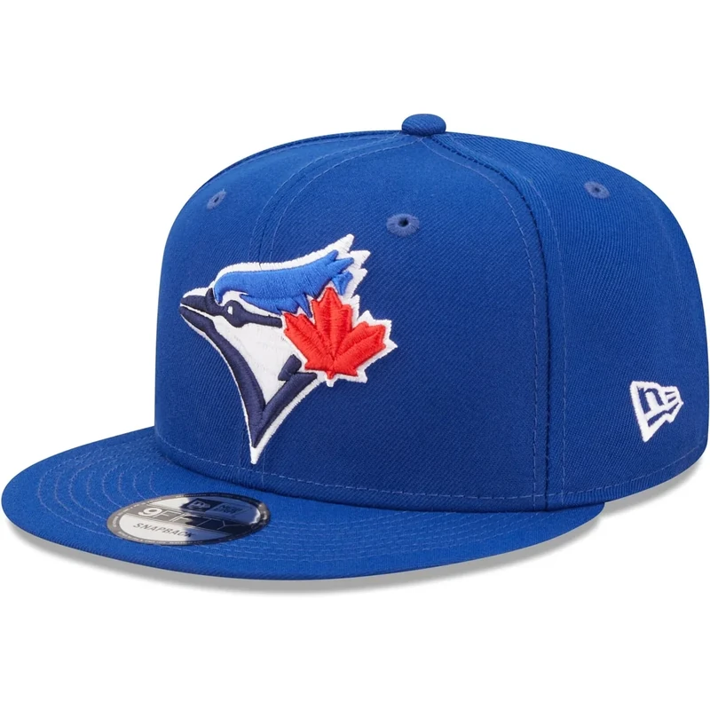 New Era Unisex-Adult MLB 9Fifty Team Color Primary Logo Adjustable Snapback Hat Cap One Size Fits All - Toronto Blue Jays Blue