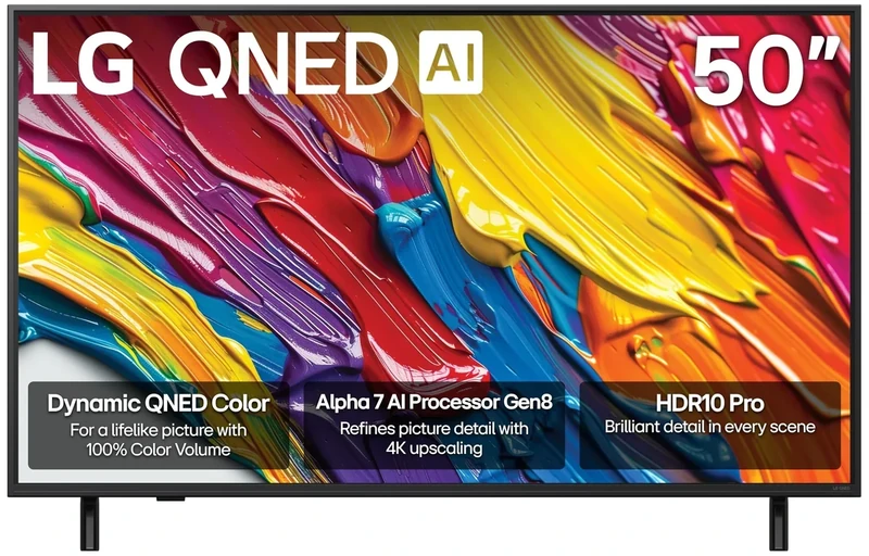 LG 50-Inch QNED AI 4K TV 50QNED82AUA - HDR10, Alexa, Filmmaker Mode