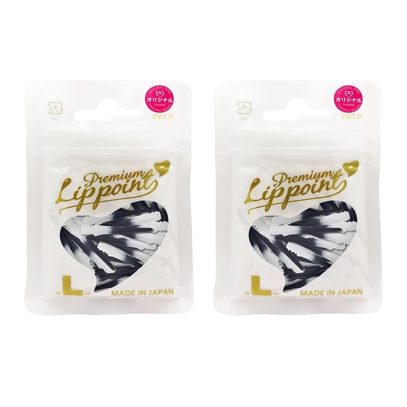 LSTYLE Premium Lippoint – 2-Tone Cool Black – 60 Count – Regular Length – Soft Tip Points – 2BA Thread