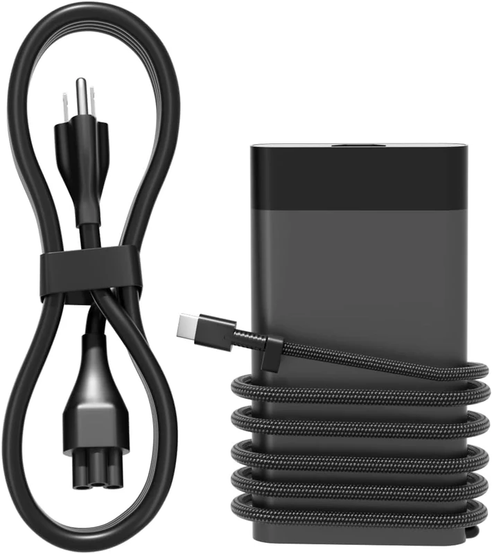 PowerPortnerLink Slim 65W USB-C Charger Compatible with HP Elitebook, Spectre, Envy, ProBook, Pavilion, Fortis, OmniBook,ZBook Firefly, Elite x2, Chromebook X360 Laptop Travel Fast Charging Adapter