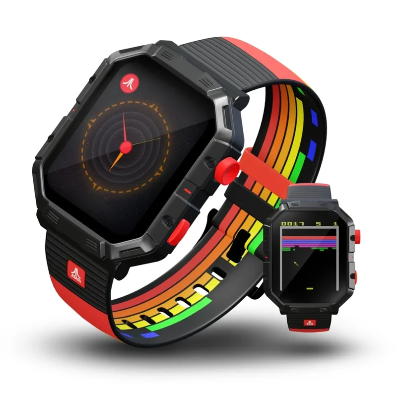 My Play Watch Atari 2600, Retro Gaming Smart Watch with Selective Tech, All Day Fitness Tracker, Built-in Centipede™, Pong™, Missile Command™, Super Breakout™, IP68 Water Resistant - Image 1