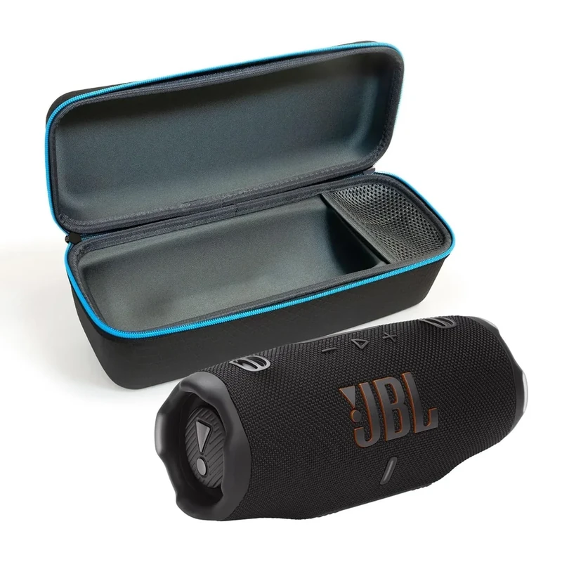 JBL Charge 6 Bluetooth Speaker - Black with divvi! Hardshell Case